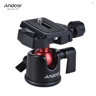 Audioworld Andoer อะแดปเตอร์ขาตั้งกล้อง หัวบอล ขนาดเล็ก พร้อมแผ่นปลดเร็ว สําหรับกล้อง DSLR Mirrorless