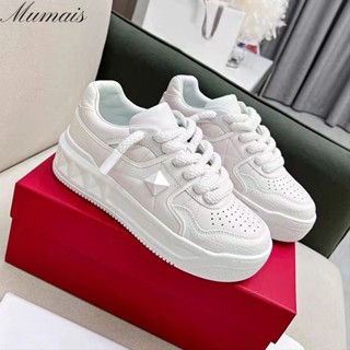 MumaisS Sports shoes new breathable anti-skid casual versatile solid color board shoes