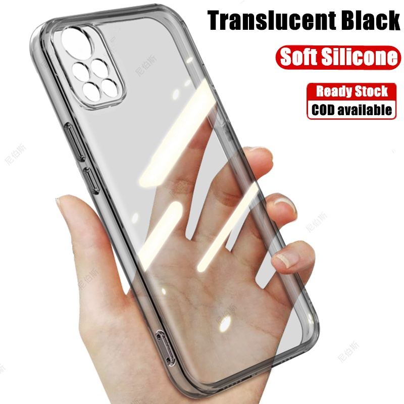 เคสโทรศัพท์มือถือซิลิโคน TPU นิ่ม แบบใส ยืดหยุ่น กันกระแทก กันรอยขีดข่วน สีดํา สําหรับ Xiaomi Mi 10T 10Tpro