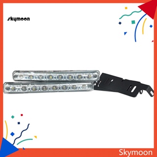 Skym* หลอดไฟตัดหมอกกลางวัน LED 8 ดวง กันน้ํา สําหรับรถยนต์ 2 ชิ้น