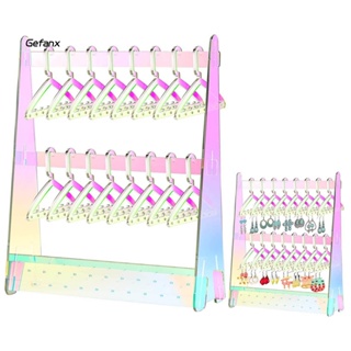 [Ge] ชั้นวางเครื่องประดับ ต่างหู อะคริลิคใส พร้อมตะขอ สําหรับบ้าน