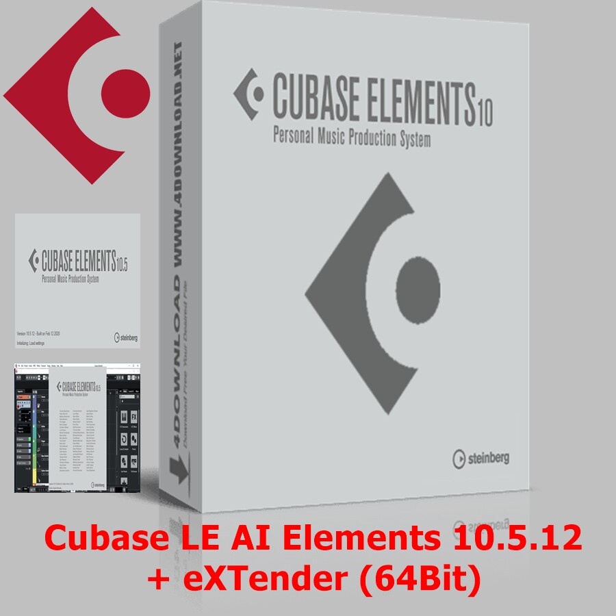 Cubase LE AI Elements 10.5.12 + eXTender (64Bit) ถาวร  พร้อมวิธีติดตั้ง ตัวใหม่ล่าสุด ไม่ต้องกรอก Se
