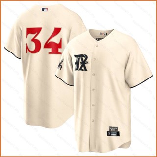 Fb 2023-2024 MLB Texas Rangers Jersey Nolan Ryan Button Down เสื้อคาร์ดิแกนเบสบอล เสื้อยืด เสื้อกีฬา City Edition