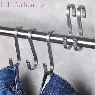 Fallforbeauty ตะขอแขวนเครื่องครัว สเตนเลส รูปตัว S อเนกประสงค์ 10 ชิ้น