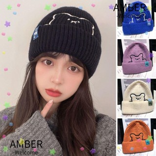 Amber หมวกถักไหมพรม แฟชั่นฤดูหนาว สําหรับเล่นสกี