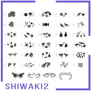 [Shiwaki2] แผ่นแม่แบบฉลุลาย น้ําหนักเบา แบบพกพา สําหรับเพ้นท์หน้า แต่งหน้า ปาร์ตี้ฮาโลวีน DIY