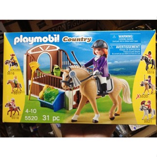 Bailebao Mobi World Playmobil 5520 ชุดแข่งขันขี่ม้า นําเข้าจากออริจินัล