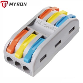 Myron ตัวเชื่อมต่อ SPL-3 พร้อมน็อต 28-12 AWG 10 ชิ้น