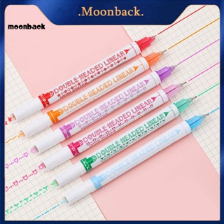 &lt;moonback&gt; ปากกาไฮไลท์ ทรงโค้ง หลากสี อุปกรณ์เสริมเครื่องเขียน สําหรับโรงเรียน 3 6 ชิ้น