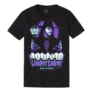 เสื้อยืด พิมพ์ลายการ์ตูน The Undertaker Tri-Blend สีดํา สําหรับผู้ชาย