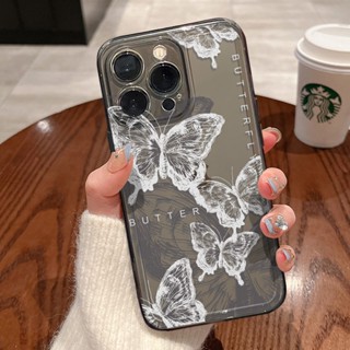 เคสป้องกันโทรศัพท์มือถือซิลิโคน แบบนิ่ม ลายผีเสื้อ กันกระแทก สําหรับ Apple Iphone 11promax 13promax 14promax 13 12pro 11 14 xr x 6 7 8plus xsmax