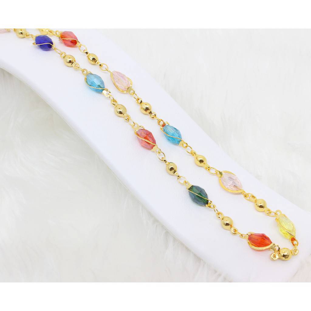 THAIJY15 k708 สร้อยคอ​ห้อยพระคริสตัล​สวยงาม​ พร้อมส่ง มีเก็บเงินปลายทาง ยาว 24นิ้ว