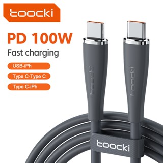 Toocki สายเคเบิลชาร์จเร็ว 100W Type C เป็น Type C PD 60W C-C 20W C-L A-L 1OS