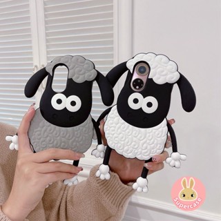 เคสโทรศัพท์มือถือ ซิลิโคนนิ่ม กันรอยนิ้วมือ ลายการ์ตูนแกะน่ารัก 3D สําหรับ Vivo Y20i Y20s Y20 Y12S Y11S Y70S Y51S iQOO U5 Z5 Neo 5S Y77 5G