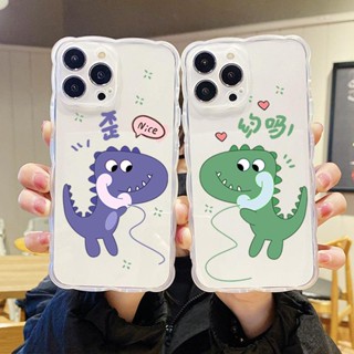 เคสโทรศัพท์มือถือนิ่ม ลายไดโนเสาร์ คลื่นใหญ่ รวมทุกอย่าง สําหรับ Apple iphone14 12 13pro 11Max 7 8 14max