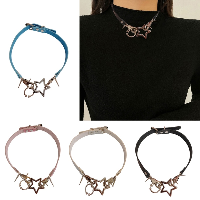 Miss * Y2K เครื่องประดับ Star สร้อยคอผู้หญิงแฟชั่น Goth Punk Charm สร้อยคอ 90s ความงามคอสเพลย์ Choke