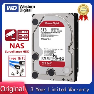 ฮาร์ดดิสก์ไดรฟ์ดิจิทัล WD 3TB Red NAS 3.5 สไตล์ตะวันตก&amp;quot; ฮาร์ดไดรฟ์ภายใน 3TB 5400RPM SATA 6Gb/s 64MB Cache สําหรับเดสก์ท็อป