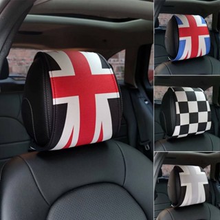 New Black and White Plaid Union Flag British Style Fashion Retro Car Head Pillowcase Cover Protective Cover Protection Sleeve Dust Cover Car headrest protective cover  car interior accessories