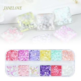 Jlove กลีบดอกไม้ เลื่อม เม็ดสี ฟิลเลอร์ สําหรับทําเล็บ DIY คริสตัล UV อีพ็อกซี่ เรซิน