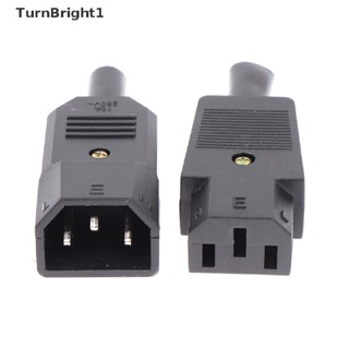 [TurnBright] ปลั๊กซ็อกเก็ตเชื่อมต่อสายเคเบิล AC 3Pin C13 C14 16A 250V ตัวเมีย ตัวผู้ (*^^▽^*)