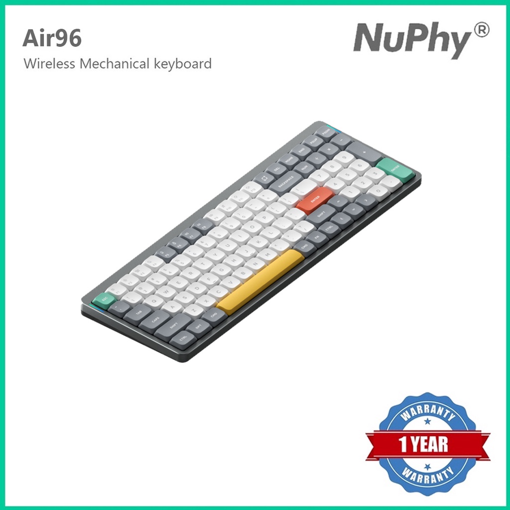 NuPhy Air96 Bluetooth 5 Wireless Multi Devices Compact Mechanical keyboard สําหรับ Win/Mac/Android/i