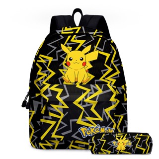 Picachu กระเป๋าเป้สะพายหลัง ลายการ์ตูนมอนสเตอร์ สําหรับนักเรียนประถม มัธยมต้น มัธยมต้น เด็ก