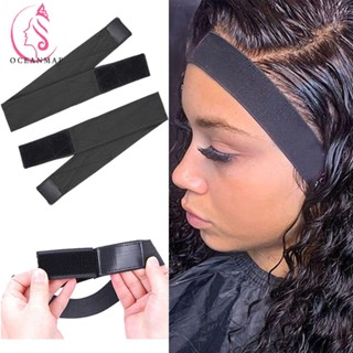 OCEANMAP 2.5cm 3cm 3.5cm Wigs Elastic Band Adjustable Wide Headband Wig Grip Band Hair Styling Accessories Edge Laying Scarf Magic Tape Melt Band For Lace Wigs Edge Wraps Fixed Wig Band For Hair Edges