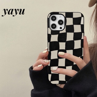 yayu เข้ากันได้สำหรับ เคสไอโฟน เคสไอโฟน11 สำหรับ iPhone 14 Pro Max เคส iPhone 13 12 XSMAX XR 7 8 Plus หนา TPU เคสนิ่ม กระดานหมากรุกสีดำ ZDL0113