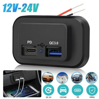 อะแดปเตอร์ซ็อกเก็ตชาร์จ USB คู่ 12V 24V 3.1A สําหรับรถจักรยานยนต์ รถบรรทุก ATV เรือ รถยนต์ RV