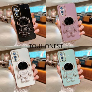 เคส Oneplus 9 Pro เคส Oneplus 8 Pro เคส Oneplus 8T Casing Oneplus Nord 2 Case Luxury Cute Silicone 3D Astronaut Stand Phone Cover Case หรูหรา น่ารัก ซิลิโคน นักบินอวกาศ ขาตั้ง เคสโทรศัพท์