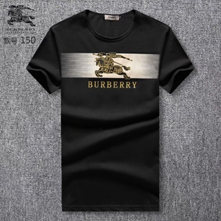 [Official]Burberry mens short-sleeved trend round neck t-shirt mens self-cultivation all-match casual short-sleeved