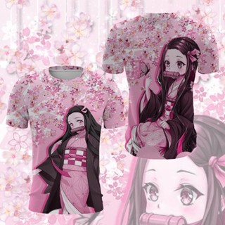 เสื้อยืดแขนสั้น พิมพ์ลาย Demon Slayer Nezuko สไตล์ใหม่ 2023