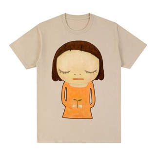 เสื้อยืดคอกลม แขนสั้น ผ้าฝ้าย 100% พิมพ์ลาย yoshitomo nara สไตล์ญี่ปุ่น สําหรับผู้ชาย