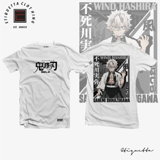 พร้อมส่ง Anime Shirt - ETQTCo. - Demon Slayer - Sanemi Shinazugawa การเปิดตัวผลิตภัณฑ์ใหม่ T-shirt