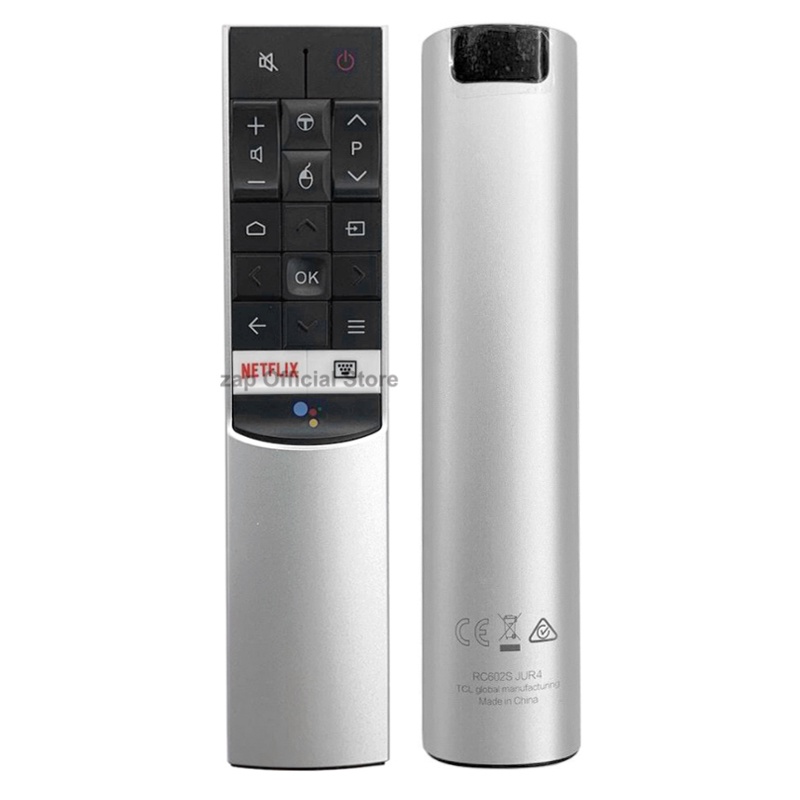 ใหม่ RC602S JUR4 สําหรับ TCL สมาร์ททีวีเสียงรีโมทคอนโทรล w/ Netfilx App P4 P6 C4 C6 C8 X4 X7 P8M Ser