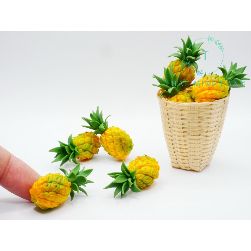 สับปะรดจิ๋ว สับปะรดดินปั้น ผลไม้จิ๋ว สับปะรด ผลไม้ ผลไม้ดินปั้น #ของจิ๋ว #ของตกแต่ง