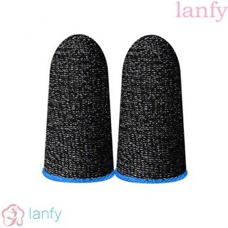 Lanfy ถุงมือคาร์บอนไฟเบอร์ กันลื่น กันเหงื่อ ระบายอากาศได้ดี สําหรับเล่นเกมมือถือ PUBG