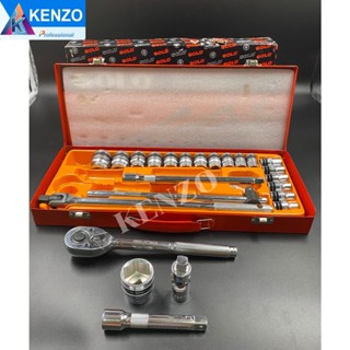 TOOLS บล็อกชุด 1/2” 24 ชิ้น ยี่ห้อ SOLO รุ่น 524-24  เหล็กเกรด CR-V แข็งแรง ทนทาน งานหนักS