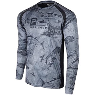 Pelagic Vaportek เสื้อตกปลาแขนยาว ลายพราง คุณภาพสูง UPF50+