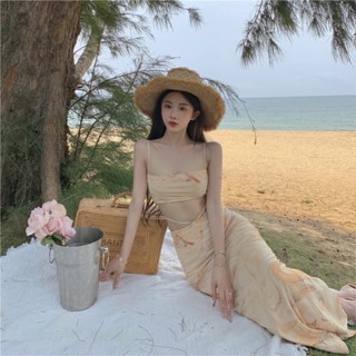 ชุดเดรสสายเดี่ยว ผ้ายืด แฟชั่นหรูหรา