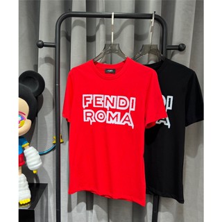 Fend1 ใหม่ เสื้อยืด คอกลม แขนสั้น พิมพ์ลายโมโนแกรม สําหรับผู้ชาย S-4XL