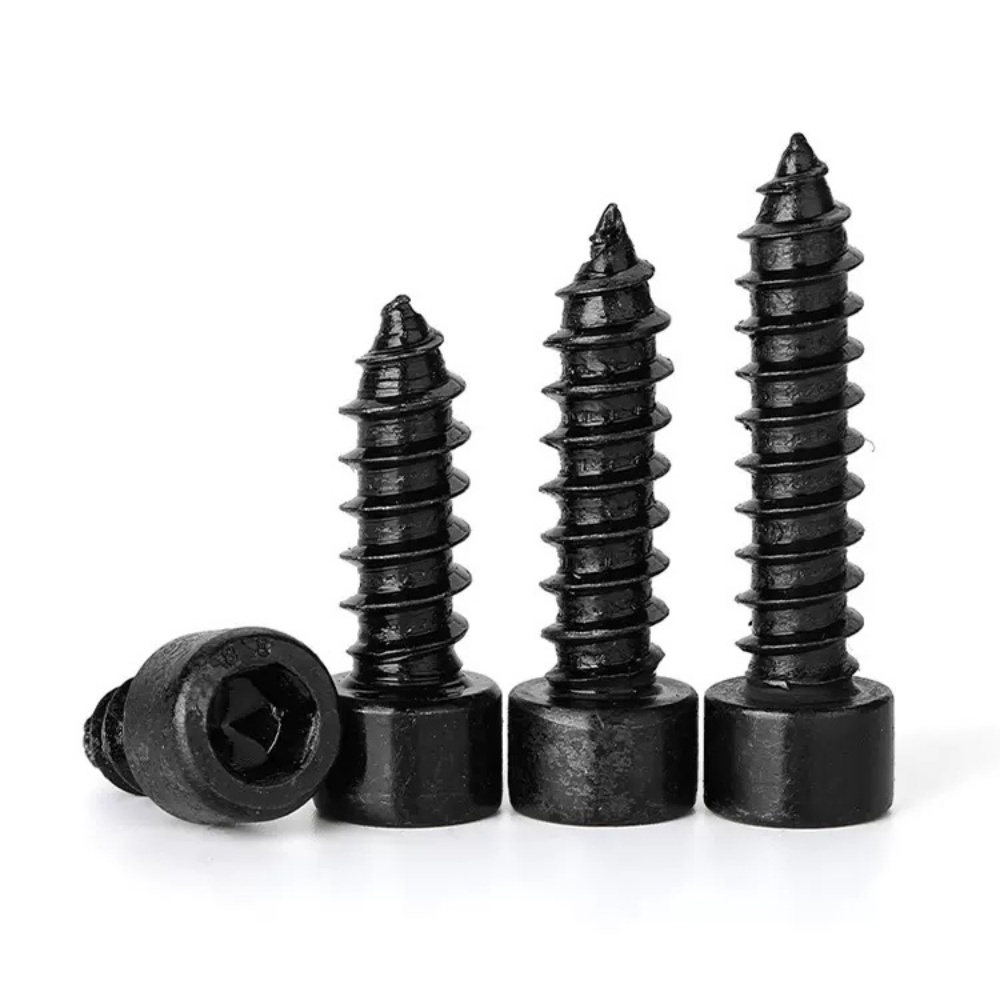 เกรด 8.8 สกรูหัวจมหกเหลี่ยมสีดํา สกรูไม้หกเหลี่ยม M3-M6