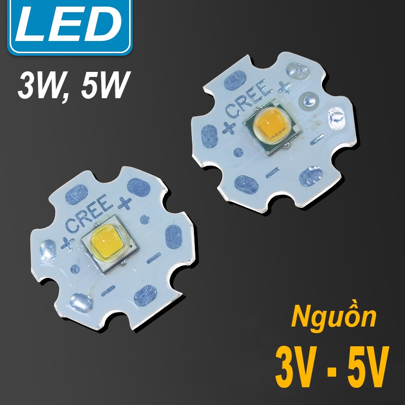 หลอดไฟ LED Cree สว่างมาก CRI>80 ความจุ 1W/ 3W/ 5W (Voltage 3V - 5V)