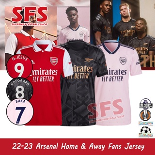 【SFS】เสื้อกีฬาแขนสั้น ลายทีมชาติฟุตบอล Arsenal 2022-23 ชุดเหย้า คุณภาพสูง ไซซ์ S-4XL