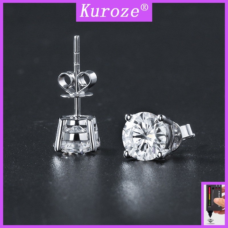 ต่างหู Moissanite แฟชั่น Kuroze Pt950 Platinum