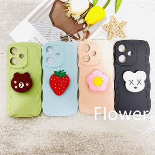 เคสโทรศัพท์มือถือแบบใส ผิวด้าน ลายการ์ตูน 3D พร้อมขาตั้ง สีแคนดี้ สําหรับ Infinix Hot 30 X6831 30i X669C 30 Play