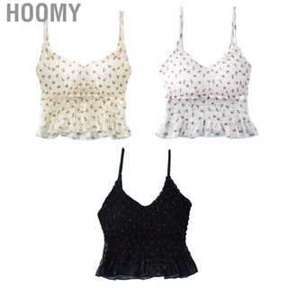 Hoomy Floral Print Tank Top  Floral Strappy Tank Top  Fitting Spaghetti Strap  for Dating