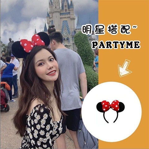 สวนสนุก Headband การ์ตูนโบว์ Headband Mickey Minnie Headband การถ่ายภาพ - รูปที่ 4