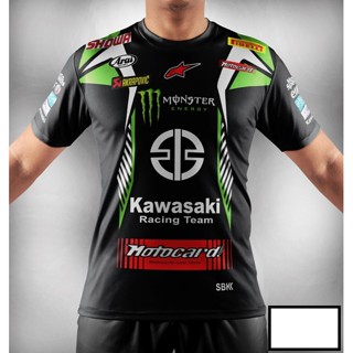 เสื้อยืดแขนสั้น ลาย KAWASAKI WSBK 2019