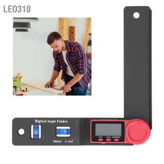 Leo310 2 in 1 Mini Digital Angle Finder ไม้บรรทัดไม้บรรทัด Blue Bubbles LCD แสดงผล Vernier Caliper สำหรับงานไม้